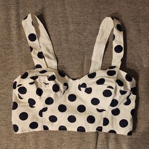 Vintage 1970s Polka Dot Women's Top